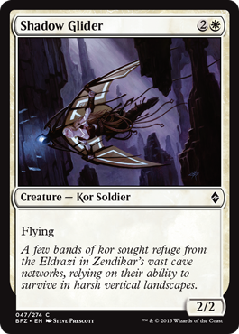 Shadow Glider (Battle for Zendikar) Light Play