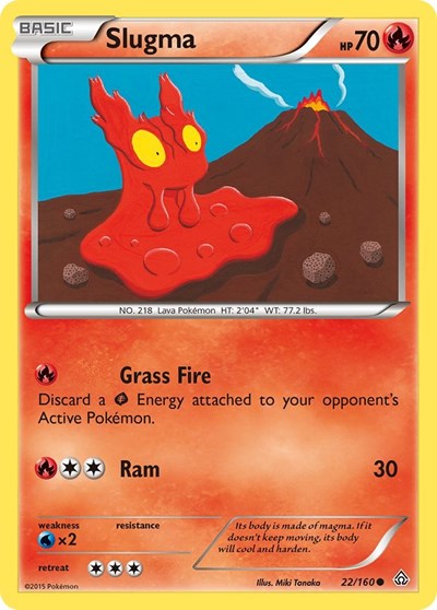 Slugma (XY - Primal Clash) Light Play Reverse Holofoil
