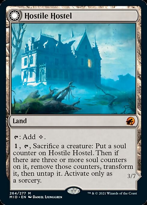 Hostile Hostel / Creeping Inn (Innistrad: Midnight Hunt) Light Play
