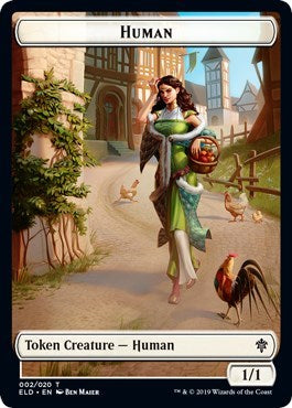 Human Token (Throne of Eldraine) Light Play
