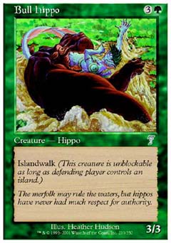 Bull Hippo (7th Edition) Heavy Play Foil