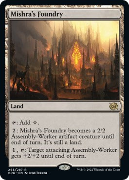 Mishra's Foundry (The Brothers' War) Light Play