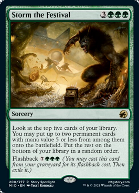 Storm the Festival (Innistrad: Midnight Hunt) Light Play