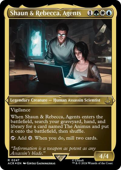 Shaun & Rebecca, Agents (Foil Etched) (Universes Beyond: Assassin's Creed) Light Play Foil