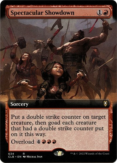 Spectacular Showdown (Extended Art) (Commander Legends: Battle for Baldur's Gate) Light Play