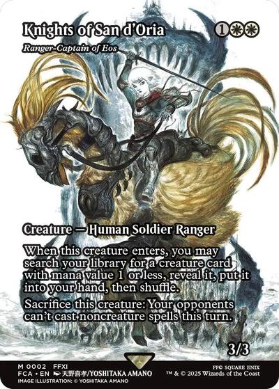Knights of San d'Oria - Ranger-Captain of Eos (Showcase) (Universes Beyond: FINAL FANTASY: Through the Ages) Light Play