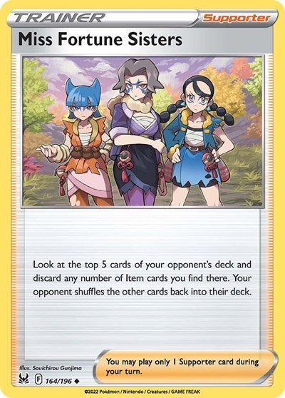 Miss Fortune Sisters (SWSH11: Lost Origin) Light Play Reverse Holofoil