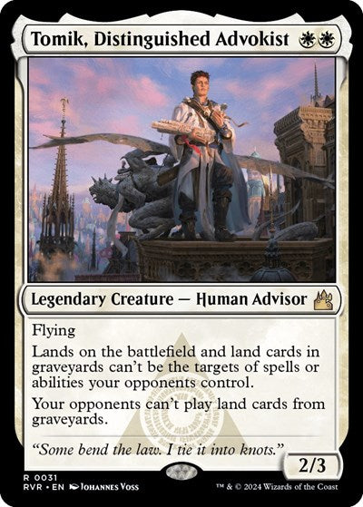 Tomik, Distinguished Advokist (Ravnica Remastered) Light Play Foil