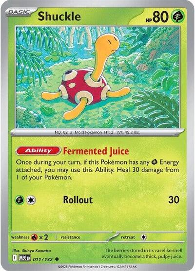 Shuckle - 011 (ME01: Mega Evolution) Light Play Reverse Holofoil