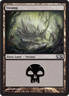 Swamp (238) (Magic 2014 Core Set) Medium Play
