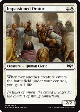 Impassioned Orator (Ravnica Allegiance) Light Play Foil