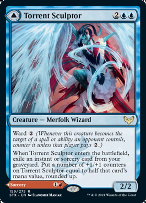 Torrent Sculptor / Flamethrower Sonata (Strixhaven) Light Play