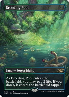 Breeding Pool (Borderless) (Galaxy Foil) (Unfinity) Near Mint Foil