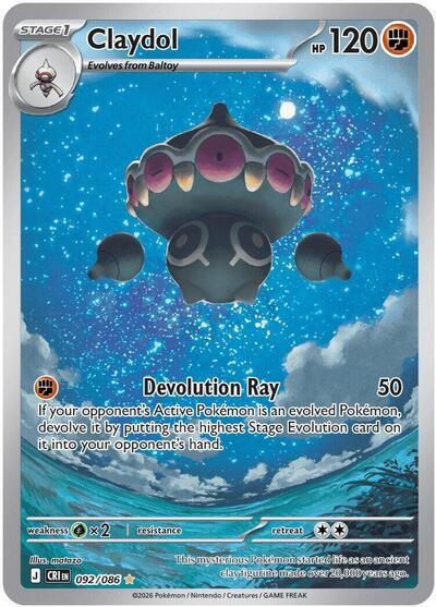 Claydol - 092 (ME04: Chaos Rising) Light Play Holofoil