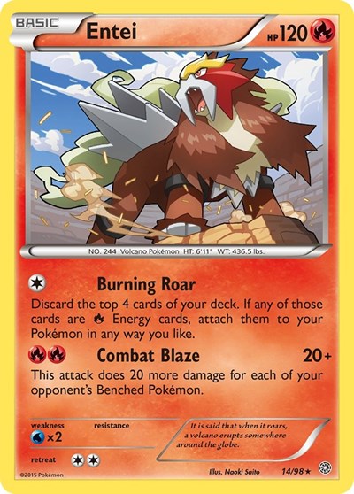Entei (14) (XY - Ancient Origins) Medium Play