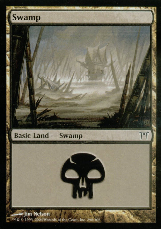 Swamp (298) (Champions of Kamigawa) Light Play