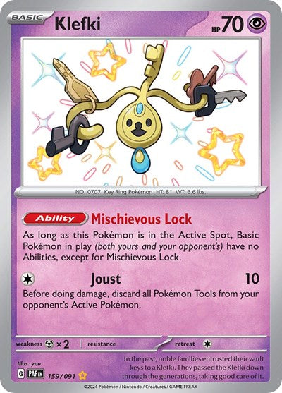Klefki (SV: Paldean Fates) Light Play Holofoil