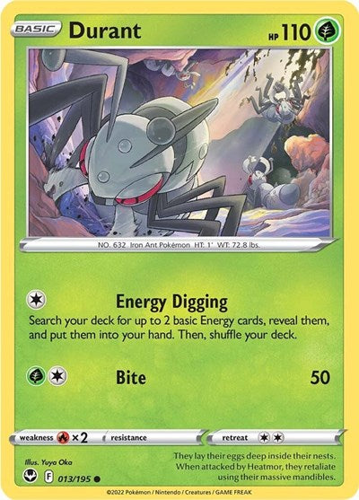 Durant (SWSH12: Silver Tempest) Light Play Reverse Holofoil