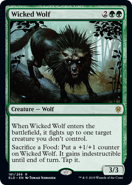 Wicked Wolf (Throne of Eldraine) Medium Play