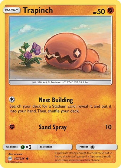 Trapinch - 107 (SM - Cosmic Eclipse) Medium Play