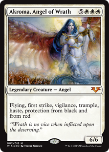 Akroma, Angel of Wrath (From the Vault: Angels) Light Play Foil