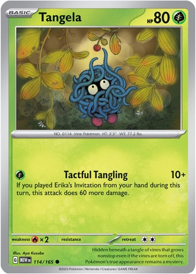Tangela - 114 (Scarlet and Violet: 151) Light Play