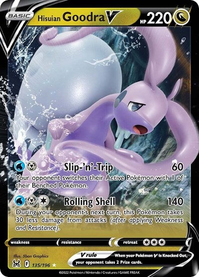 Hisuian Goodra V (SWSH11: Lost Origin) Light Play Holofoil