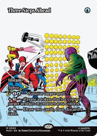 Three Steps Ahead (Borderless) (Marvel Eternal-Legal) Light Play