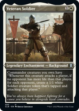 Veteran Soldier (Etched Foil) (Commander Legends: Battle for Baldur's Gate) Light Play Foil