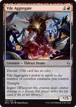 Vile Aggregate (Battle for Zendikar) Light Play