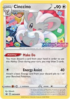 Cinccino - SWSH009 (Prerelease Promo) (SWSH: Sword & Shield Promo Cards) Light Play Holofoil