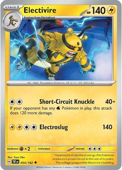 Electivire (SV05: Temporal Forces) Light Play Reverse Holofoil