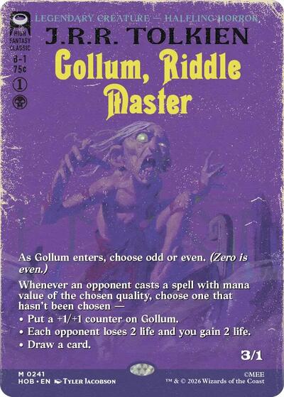 Gollum, Riddle Master (Borderless) (The Hobbit) Light Play