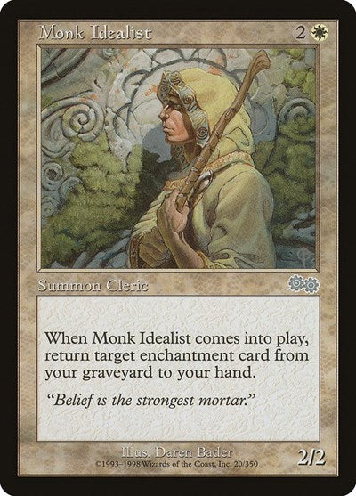 Monk Idealist (Urza's Saga) Light Play
