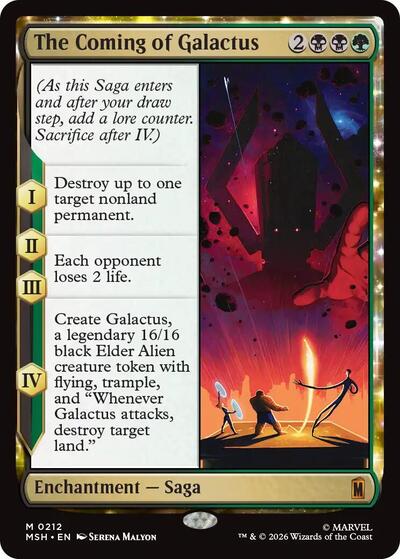 The Coming of Galactus (Marvel Super Heroes) Light Play Foil