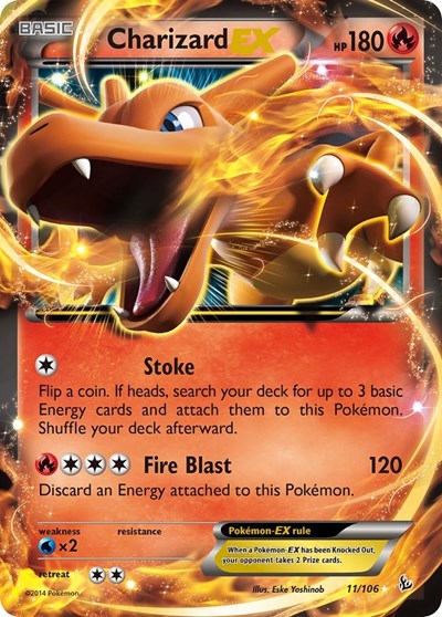 Charizard EX (11) (XY - Flashfire) Light Play Holofoil