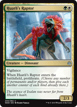 Huatli's Raptor (War of the Spark) Light Play