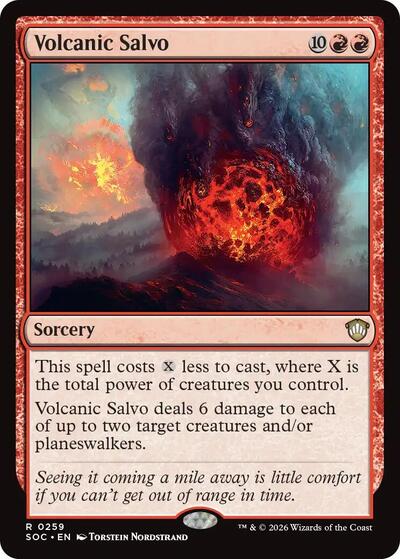 Volcanic Salvo (Commander: Secrets of Strixhaven) Light Play