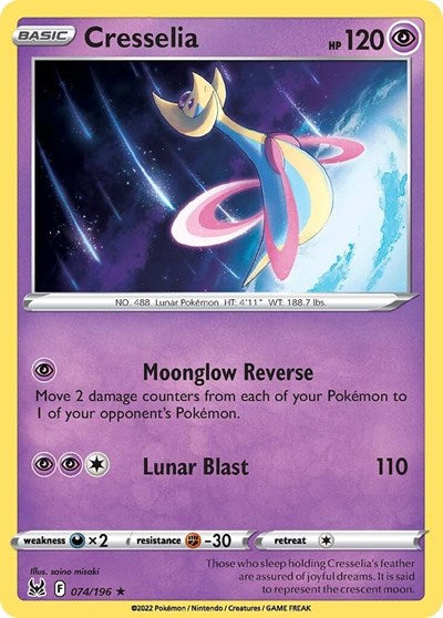 Cresselia (SWSH11: Lost Origin) Light Play Reverse Holofoil