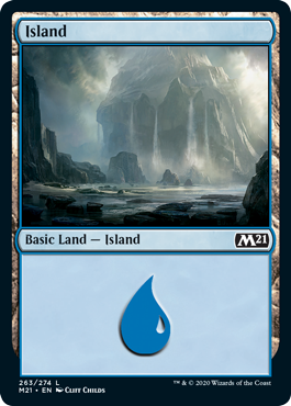 Island (263) (Magic 2021 Core Set) Light Play