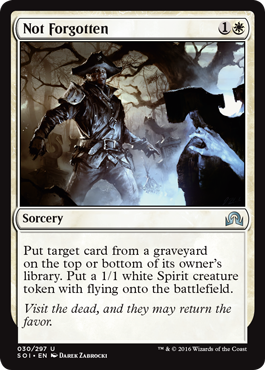 Not Forgotten (Shadows Over Innistrad) Light Play