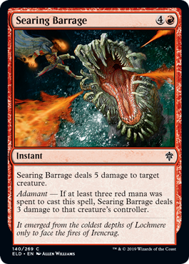 Searing Barrage (Throne of Eldraine) Light Play