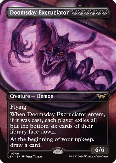 Doomsday Excruciator (Borderless) (Duskmourn: House of Horror) Light Play