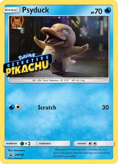 Psyduck - SM199 (Detective Pikachu Stamped) (SM Promos) Light Play Holofoil