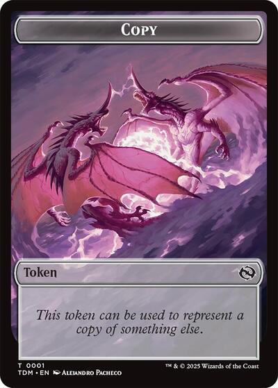 Copy / Monk Double-Sided Token (Tarkir: Dragonstorm) Light Play