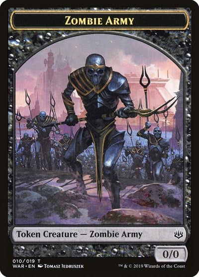 Zombie Army Token (010) (War of the Spark) Light Play
