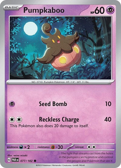 Pumpkaboo (Scarlet and Violet: Paradox Rift) Light Play