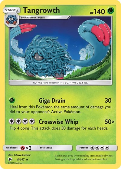 Tangrowth (SM - Burning Shadows) Medium Play Reverse Holofoil