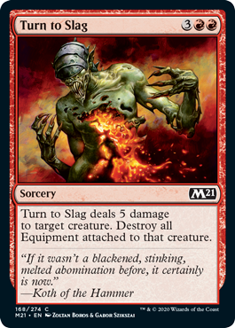 Turn to Slag (Magic 2021 Core Set) Light Play