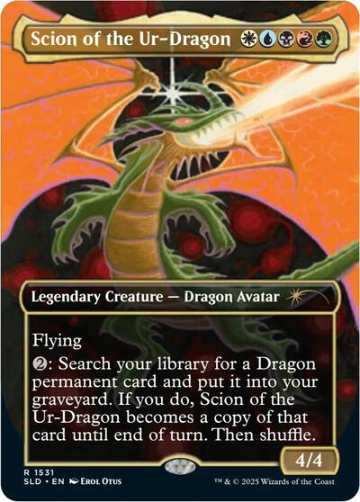 Scion of the Ur-Dragon (1531) (Rainbow Foil) (Secret Lair) Light Play Foil